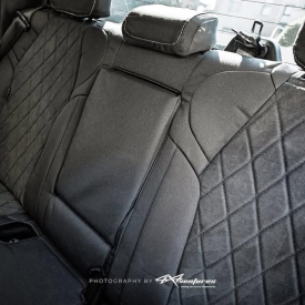 Isuzu Dmax Vcross Seatcovers Takla Platinum Alcantara Back