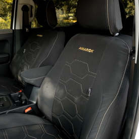 Vw Amarok Seatcovers Takla Blackedition Hunting Front